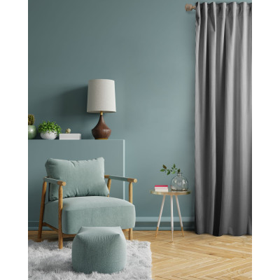 Zasłona z taśmą CASUAL CHIC 140x270 szar